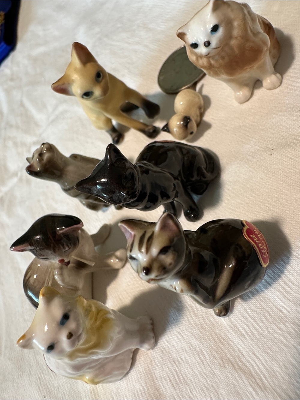 Vintage bone chinaHand-Painted Ceramic miniature Figurines